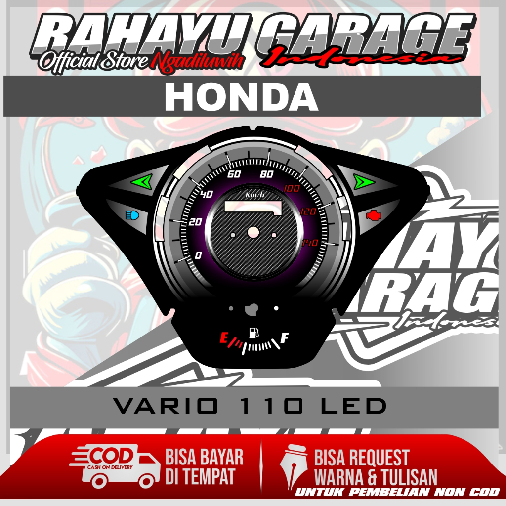 papan speedometer custom honda vario 110 led panel spidometer custom honda vario 110 led