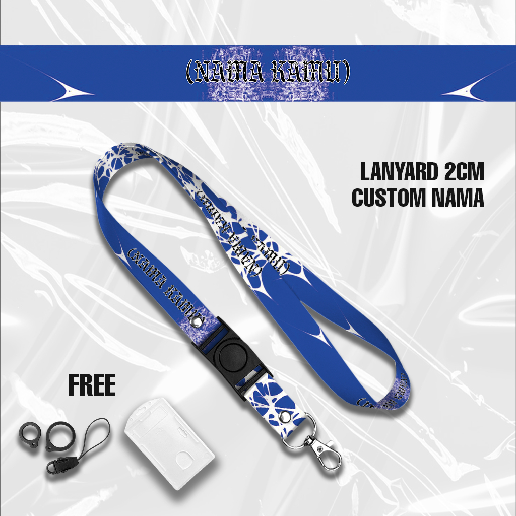 

PROMO BISA SATUAN!! CUSTOM NAMA LANYARD IDCARD FULL PRINTING 2CM