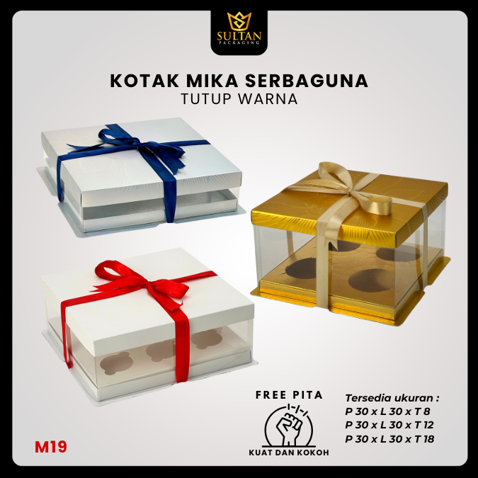 

Box Mika / Kotak Kue Mika / Box Toples + Tatakan / Packaging Mika / M19
