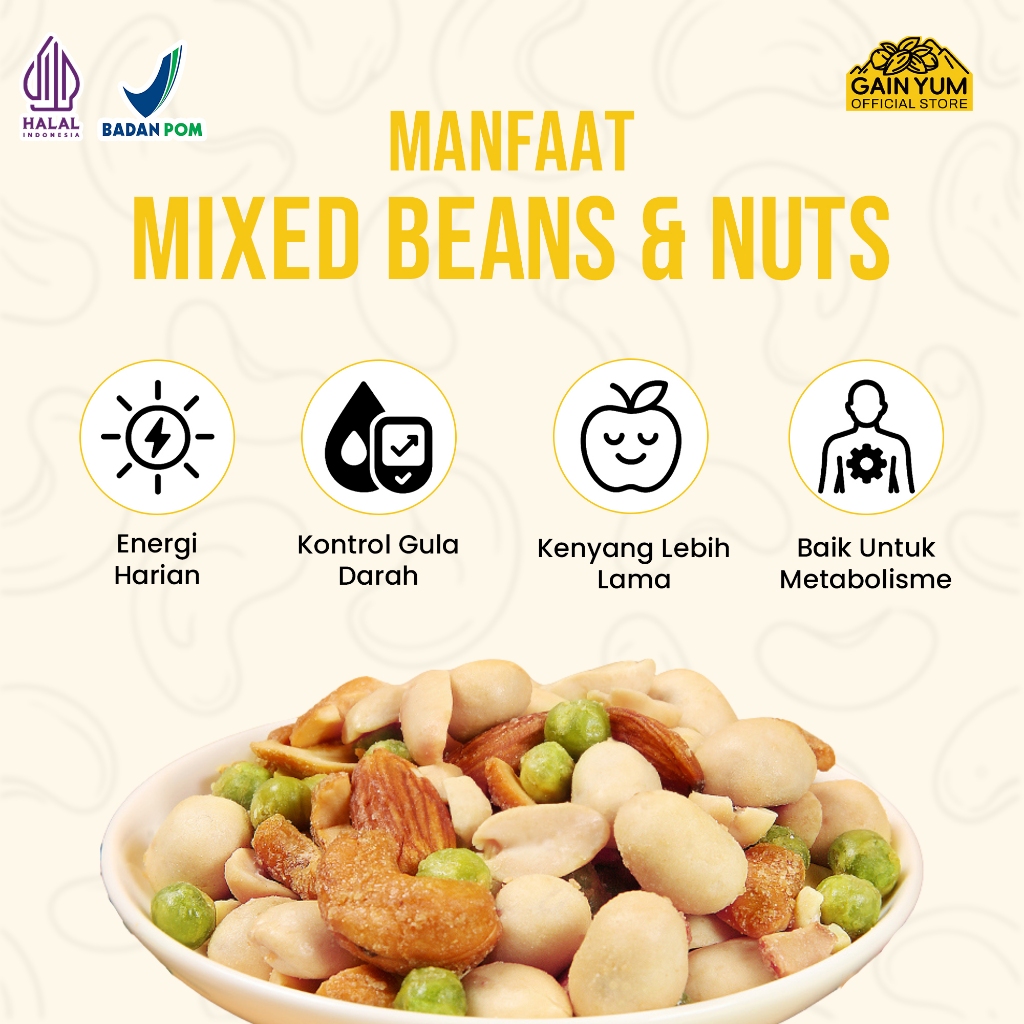 

QH Gain Yum - All Variants Mixed Beans 75 g
