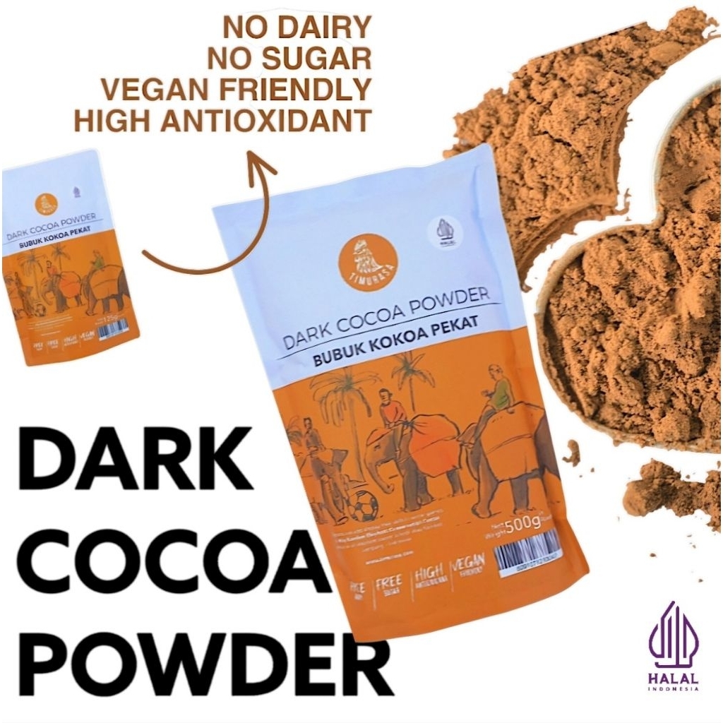 

BUBUK COKELAT PEKAT - 125gr | Timurasa DARK COCOA Powder Coklat