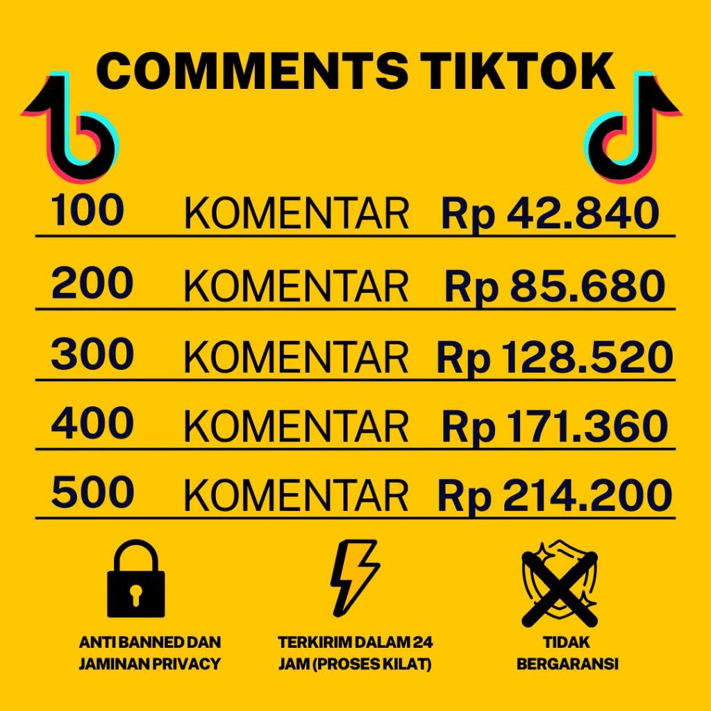 (PROMO) Jasa Komentar Tiktok Kilat | Comment Profile Tiktok Termurah Tercepat di Indonesia | Kilat F