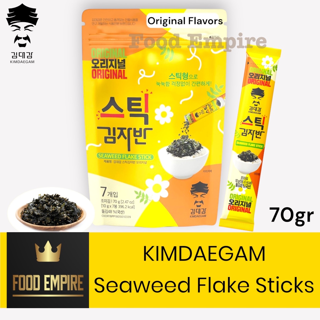 

KIMDAEGAM Seaweed Flake Stick 70gr | Rumput Laut - Nori Tabur | Abon Korea
