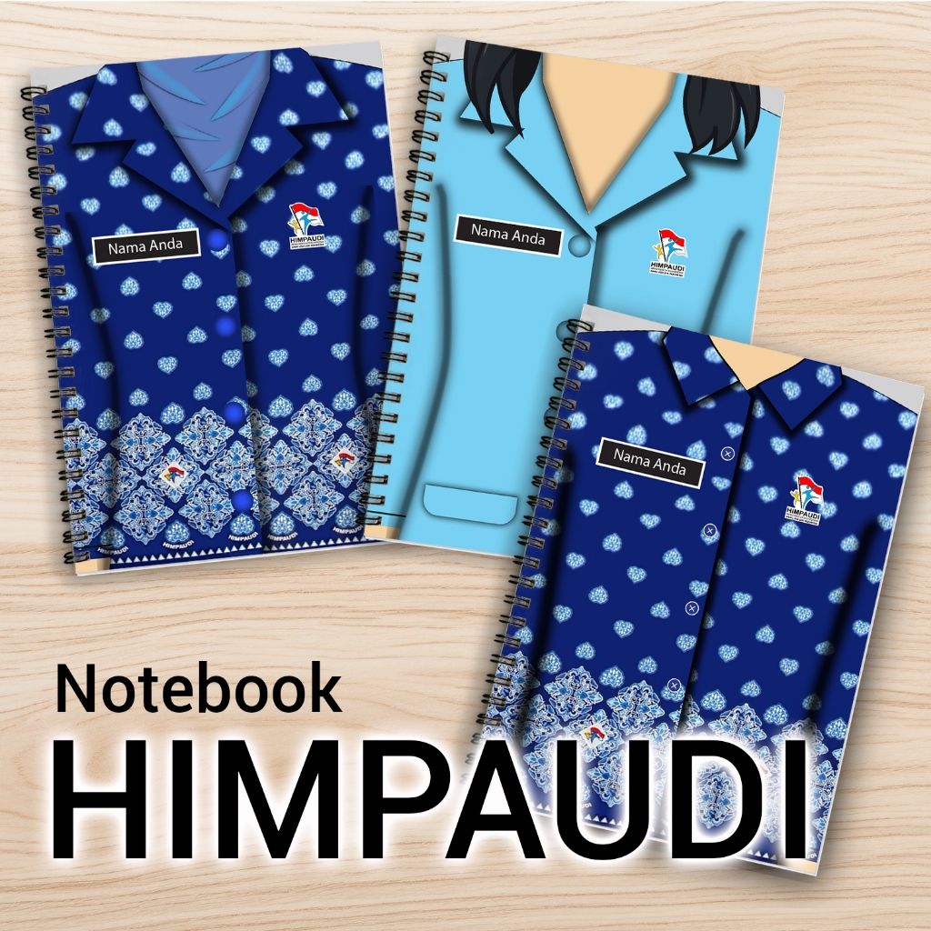 

Notebook Buku Tulis Cover Himpaudi Guru Paud-PG-KB Hijab-Nonhijab-pria-batik-polos