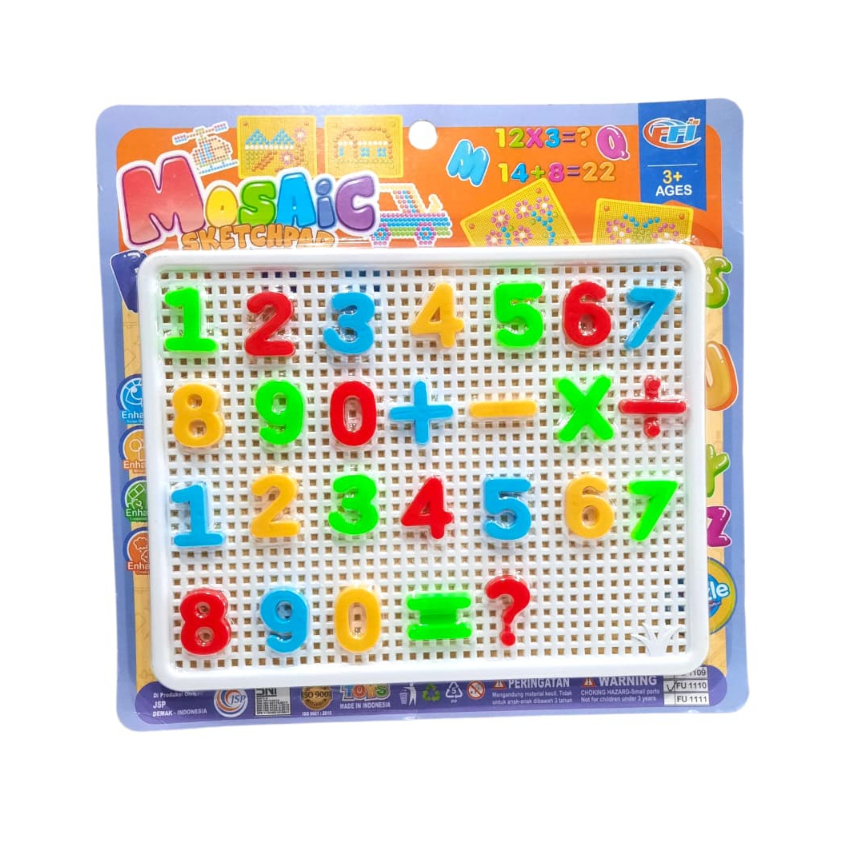 Dtoyz-Mainan Anak Mainan Abjad Berhitung & Mainan Mosaic Sketchpad Abjad Huruf Angka