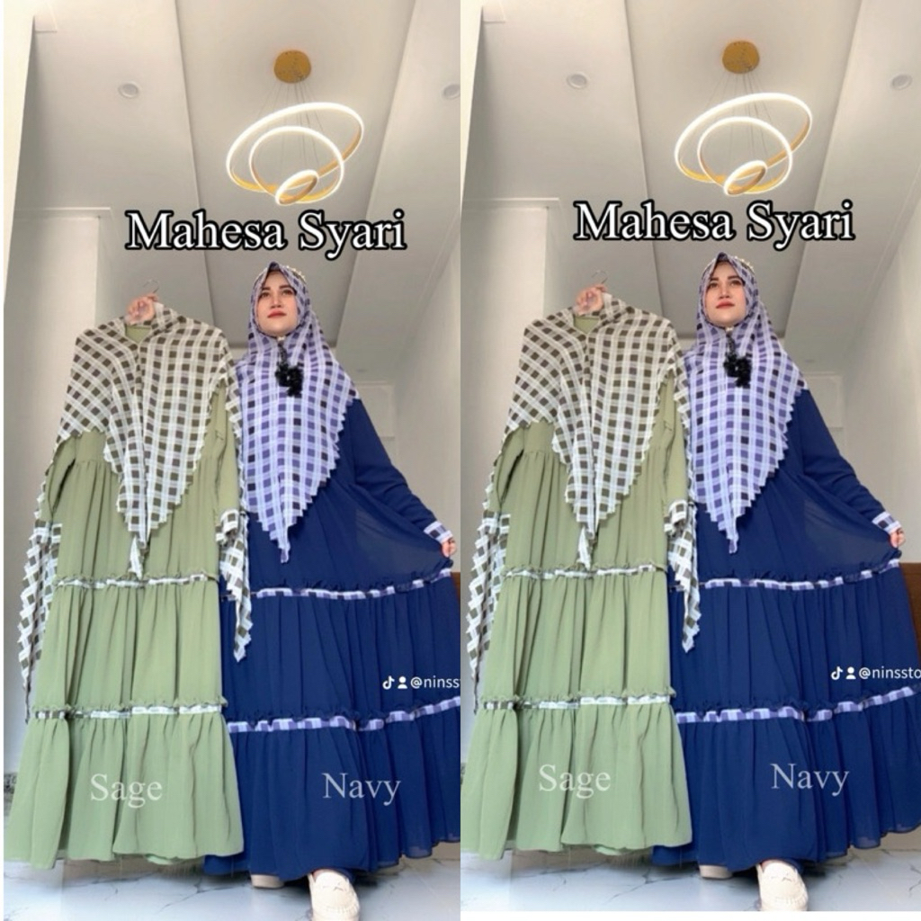 NINSSTORE.ID - READY MAHESA GAMIS SYARI CERUTY PREMIUM PRINTING BUSUI | GAMIS SERAGAMAN