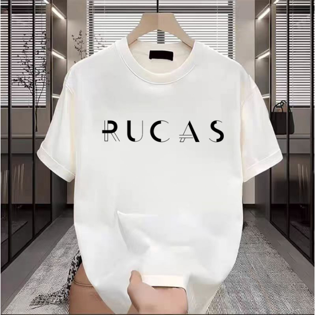 Baju Kaos PRIA gaya baru rucas Kaos Putih DAN HITAM Wanita Lengan Pendek versace【COD】