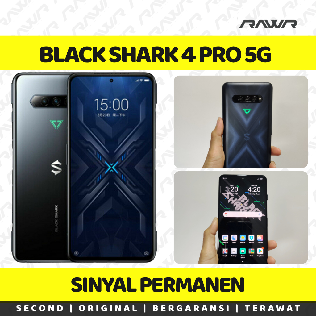SINYAL PERMANEN BLACK SHARK 12GB 256GB 5G SECOND ORIGINAL BERGARANSI