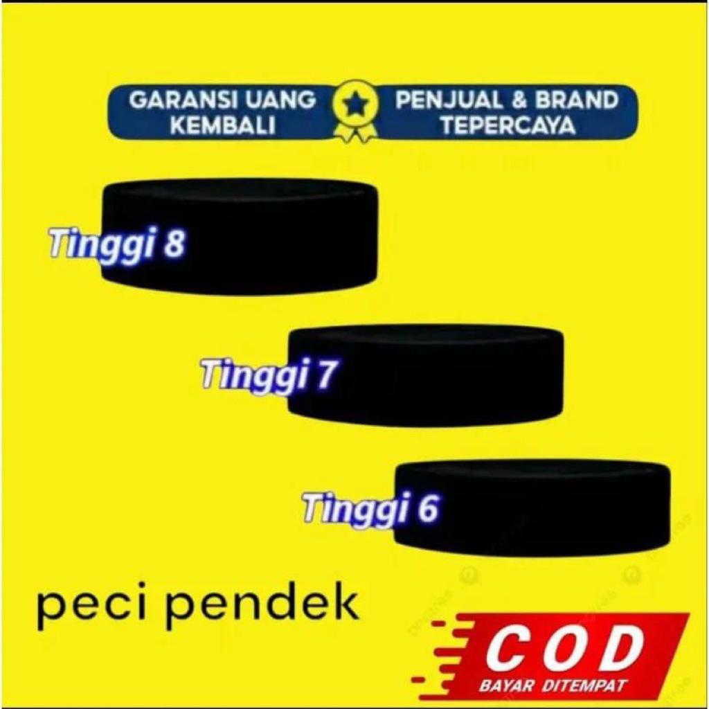 PREMIUM  PECI SONGKOK KOPIAH POLOS HITAM NON AC / SONGKOK KOPYAH HITAM ANAK DEWASA / KOPIAH POLOS HI
