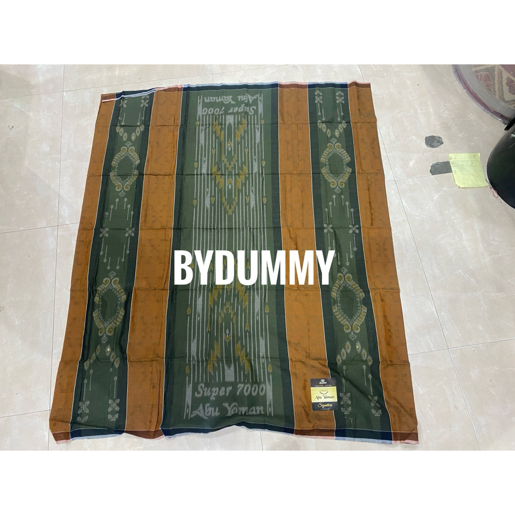 Sarung Abu Yaman super 7000 kembang kode OR kombinasi timbul dobby grosir murah penghabisan stok