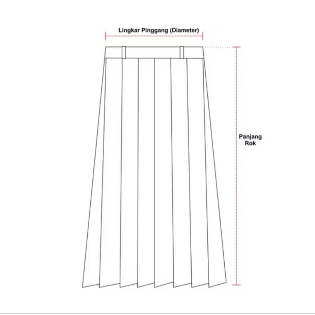 Grosir Mr.Ben Rok Sma Abu Roko Tetrex Panjang Rempel Lipat Lipat Pinggang Karet // Rok Sekolah //