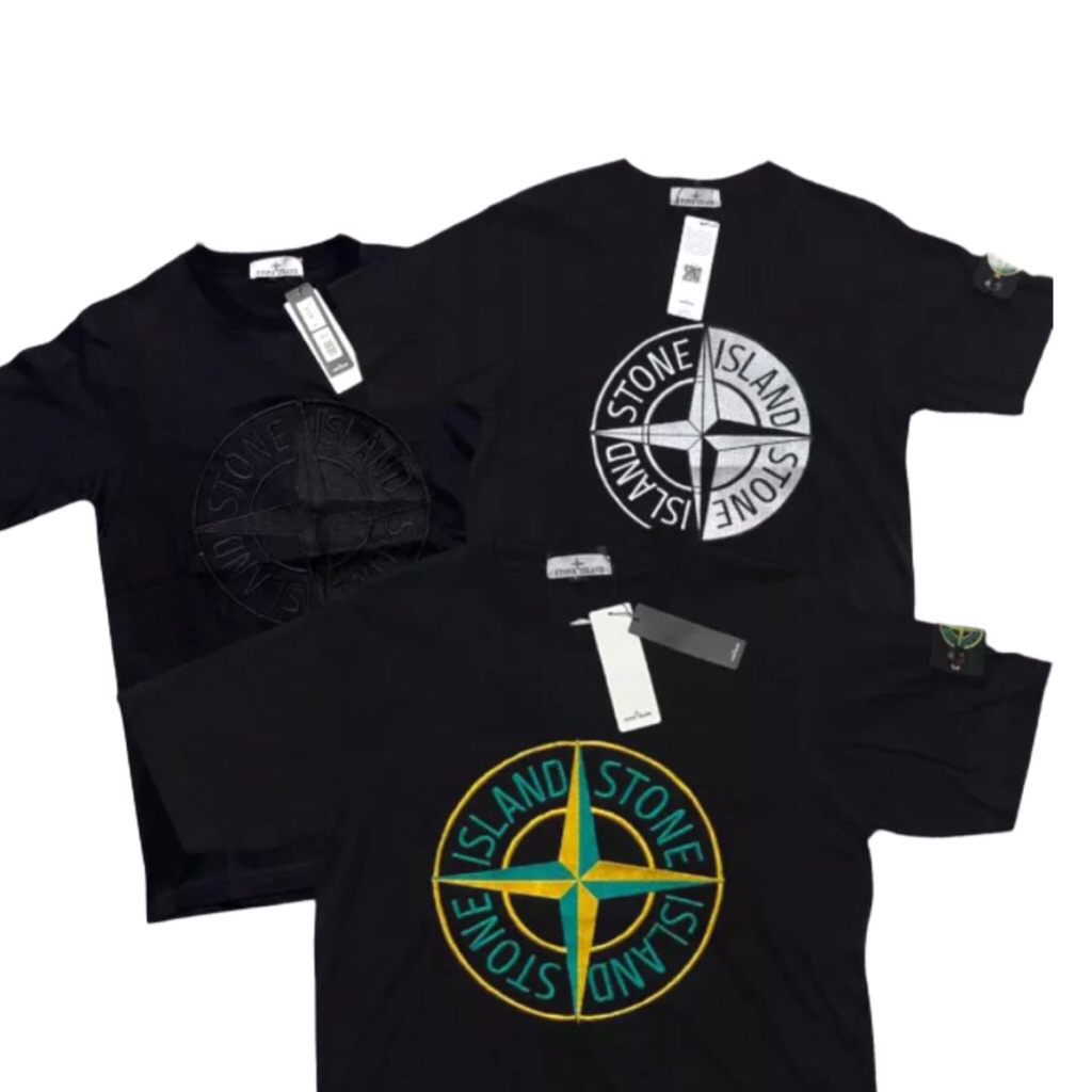 Kaos Distro Sto*ne** Is*la*nd* Logo Bordir timbul Kaos wanita pria / Thisrt wanita pria premium