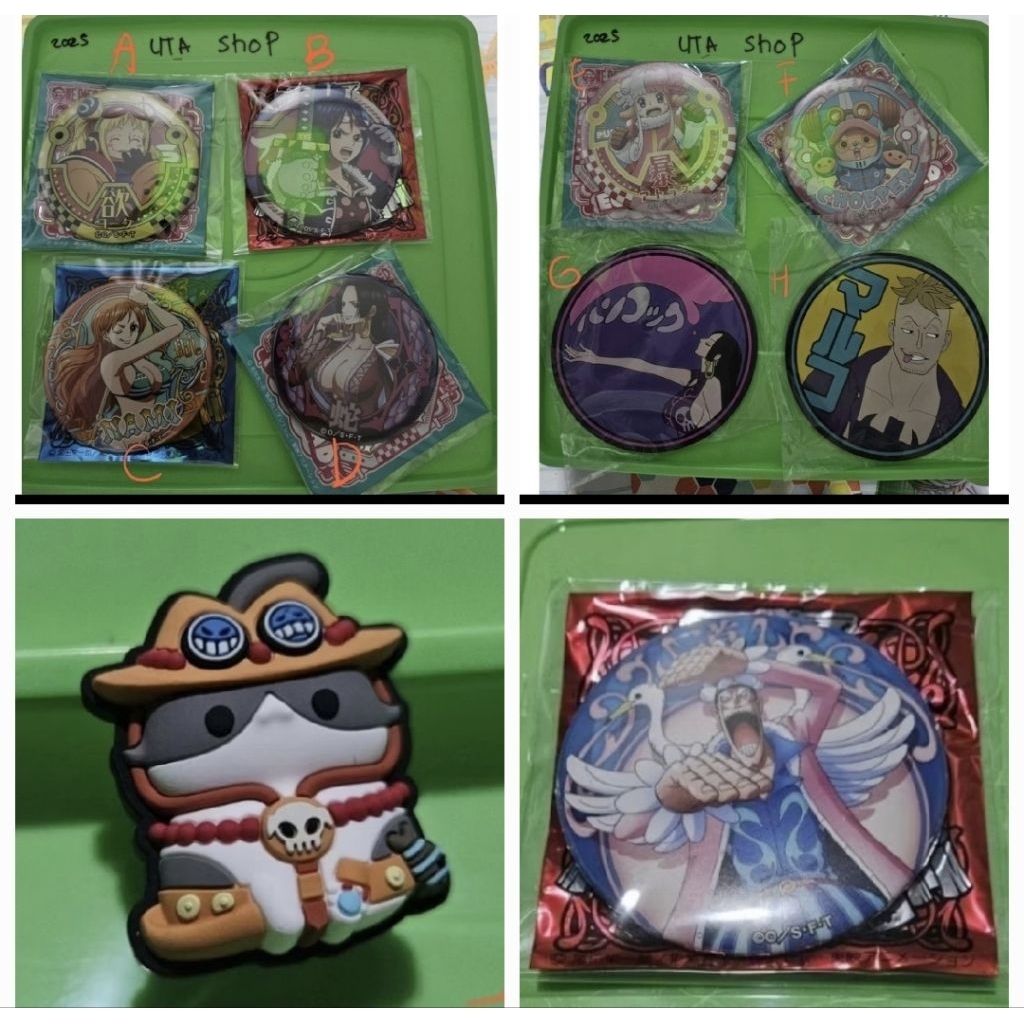 Official Merch One Piece Can Badge Pin Rubber Clip Mugiwara Store Ichiban Kuji