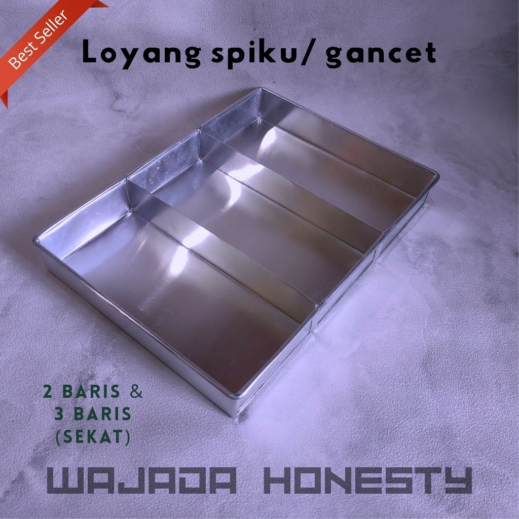 Loyang spiku Loyang lapis surabaya sekat 2 dan 3 30x20x4 30x24x4 30x26x4 30x28x4 30x30x4 dan 30x22x4