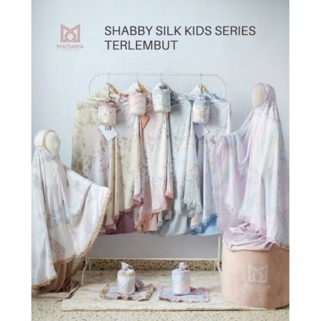 Mukena silk shabby Kids Maisara Premium