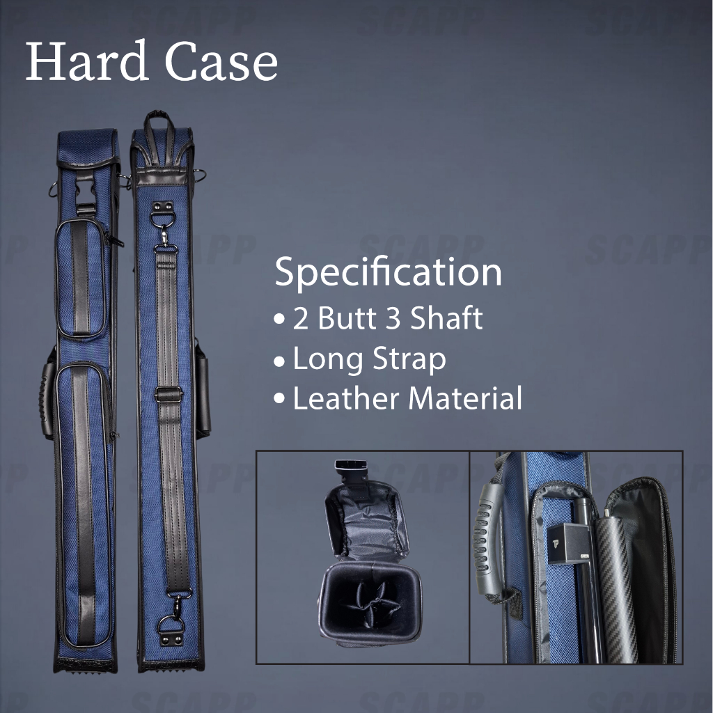 HardCase 2x3 Blue Cue case / Tas Billiard