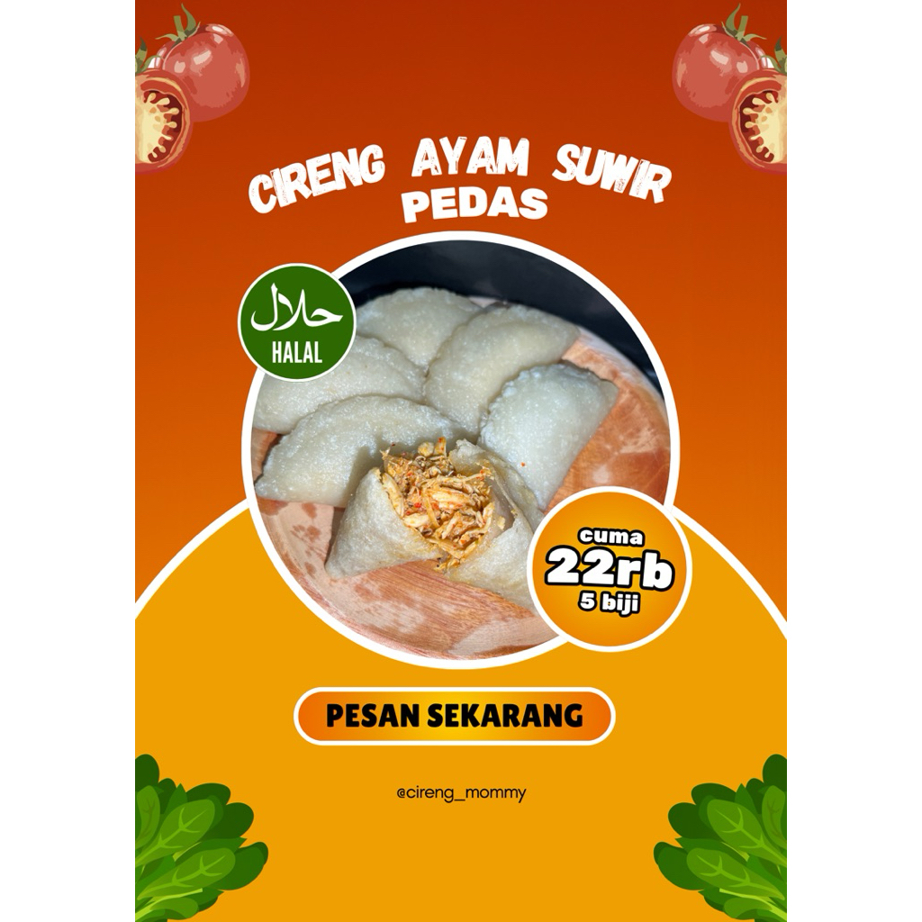 

cireng ayam suwir pedas isi 5pcs frozen food