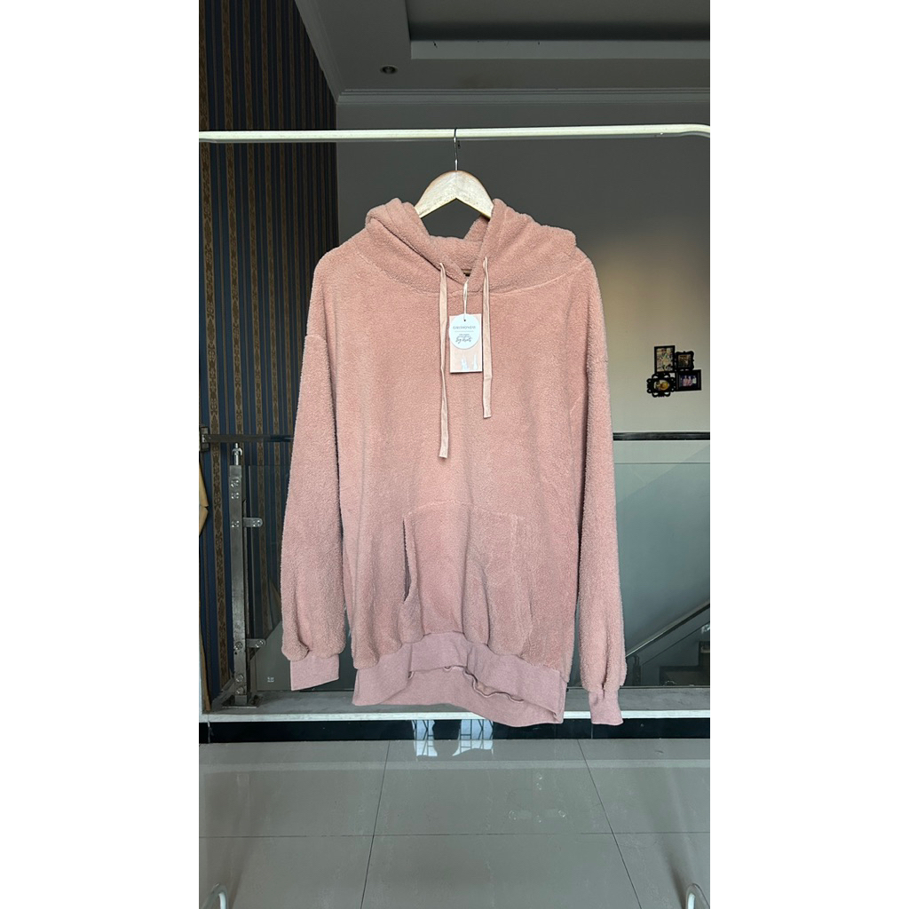 jacket hoodi cewek tebal musim dingin