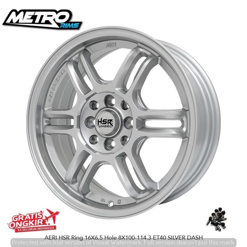 VELG RACING SPORTY RING 16 UNTUK MOBIL YARIS JAZZ GE8 GK5 CITY HSR AERI R16X65 RATA SILVER