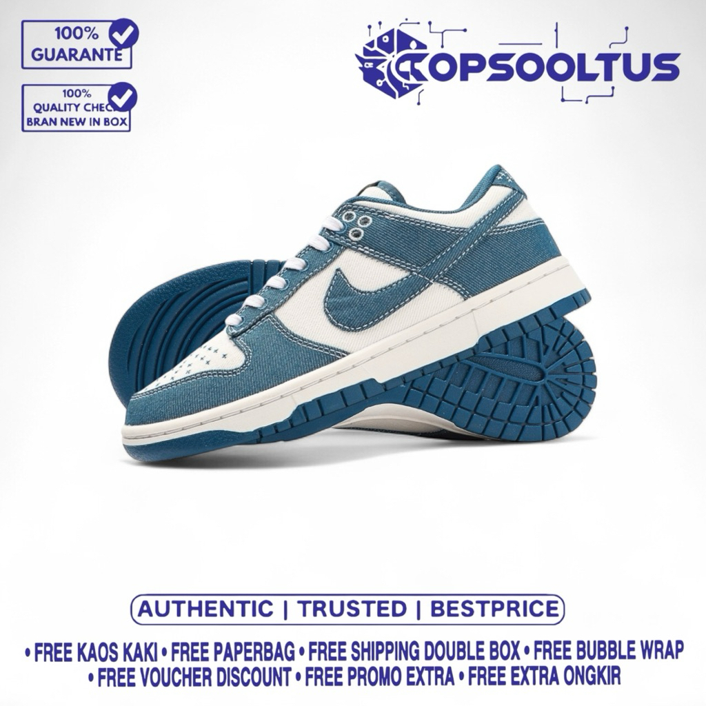 

Sneakers Dung's L0w Sashiko Blue 100'% Authentic Bnib.