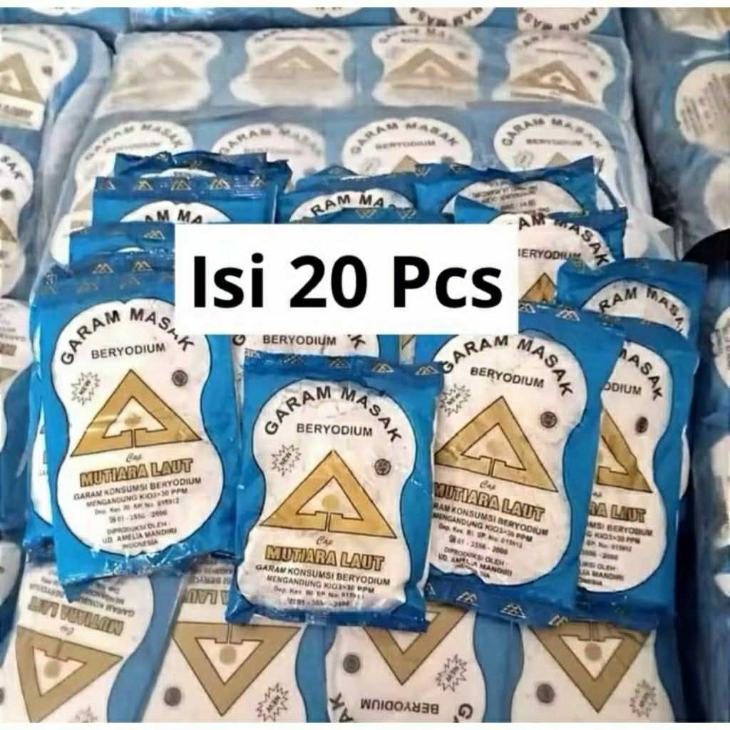 

20 Pcs Garam Masak Halus Beryoudium Termurah / Garam Masak Dapur Beryoudium Kemasan 100gr