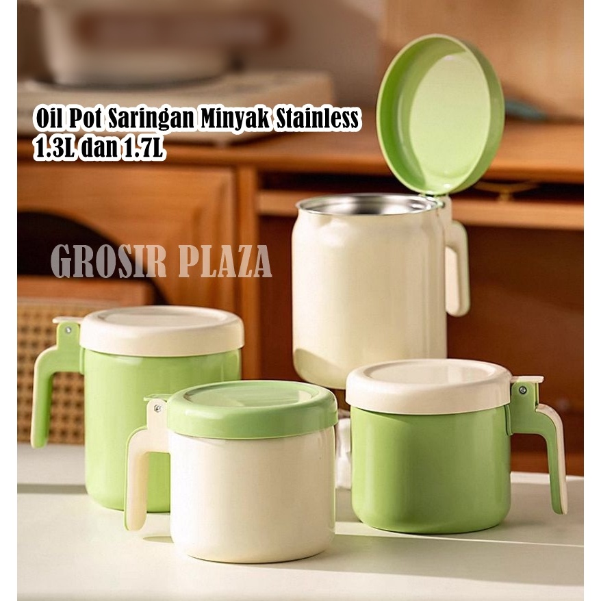 OIL POT STAINLESS STEEL 304 / TEMPAT SARINGAN MINYAK / WADAH MINYAK