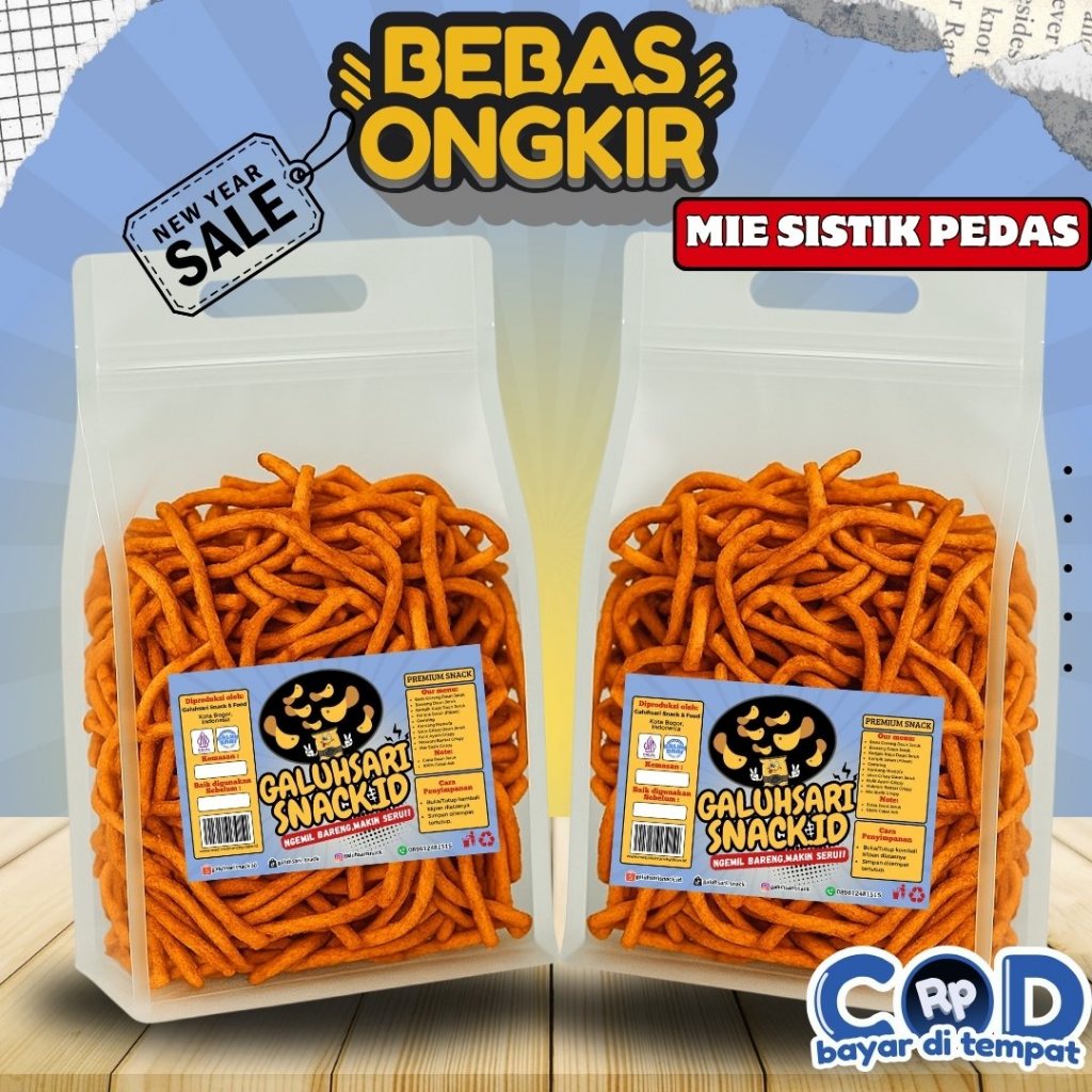 

MIE STIK BAWANG KILOAN SISTIK PANGSIT RASA PEDAS GURIH NIKMAT SUPER RENYAH CEMILAN LEGEND PRAKTIS