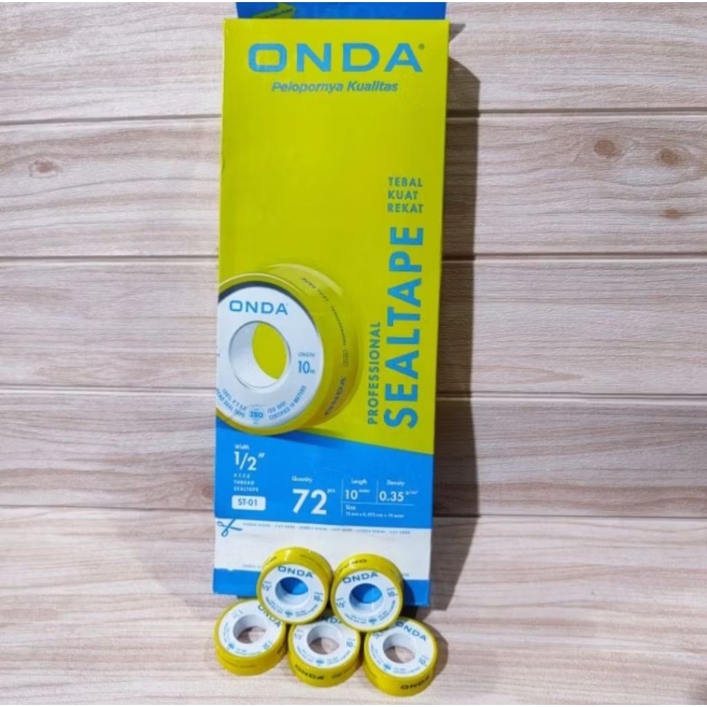 Selotip Onda Sealtape Seal Tape Selotip Onda Tape Seal Tape Onda Lakban Kran Pipa Air Seltip Onda