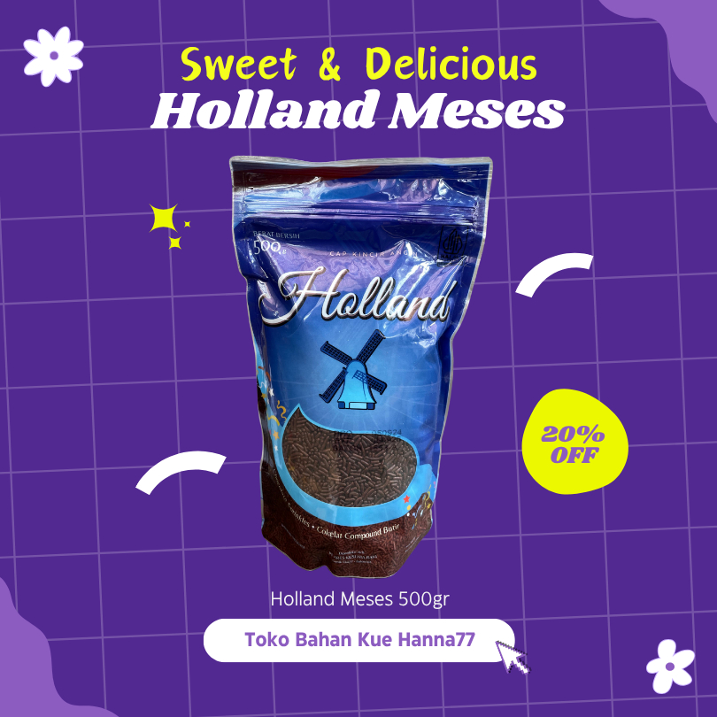 

Holland Meses 500gr Meises Cokelat untuk Topping Kue Roti Donat Bahan Kue Hanna77