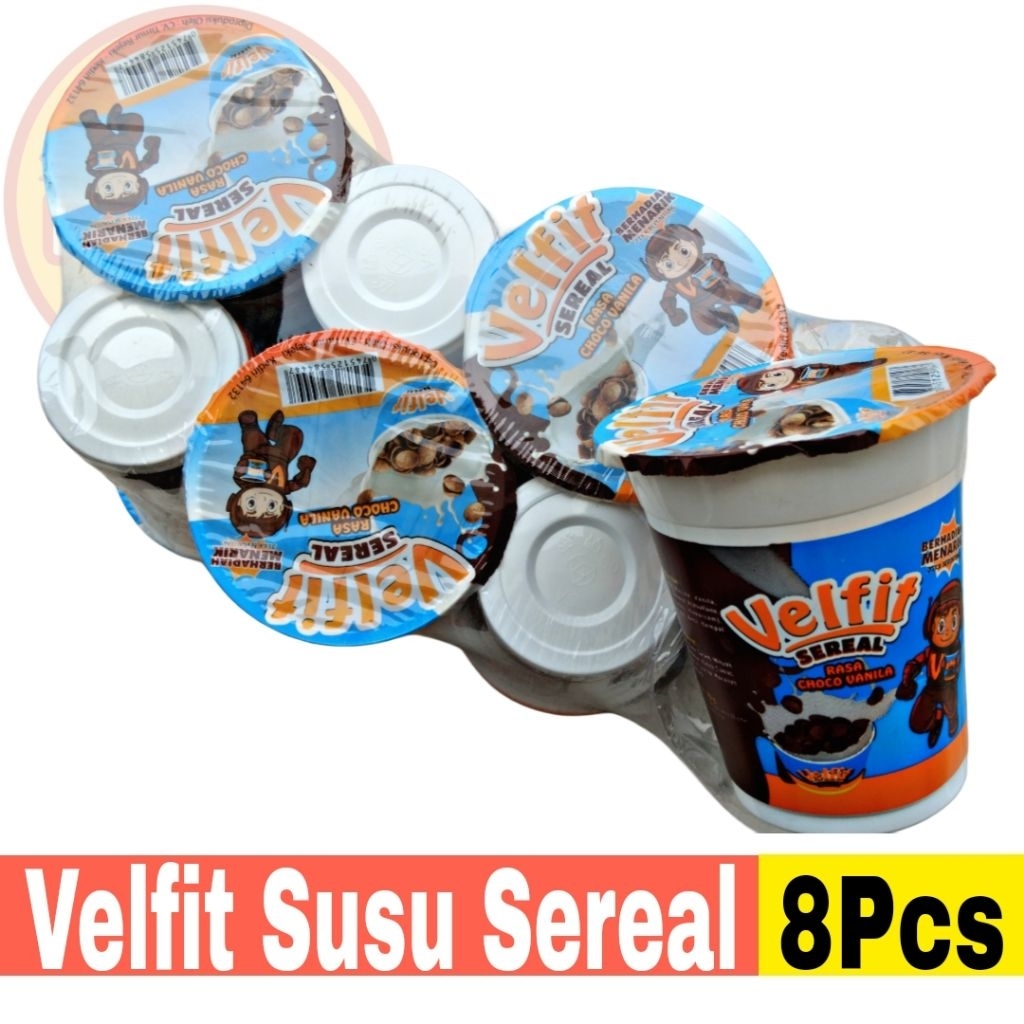 

Velfit Susu Sereal Rasa Cokelat Vanilla isi 8 cup