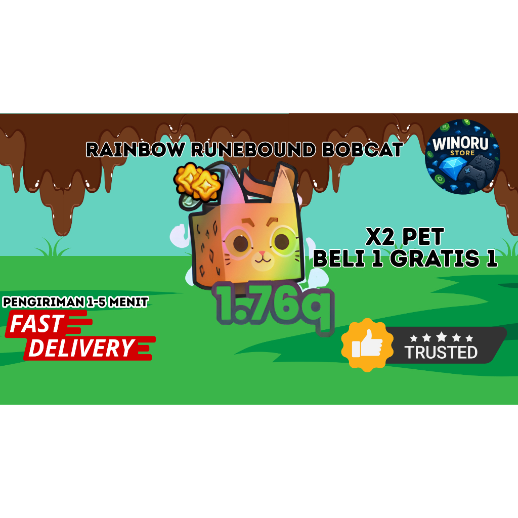 Rainbow Runebound Bobcat | Pet Roblox PS99 | Pet Simulator 99
