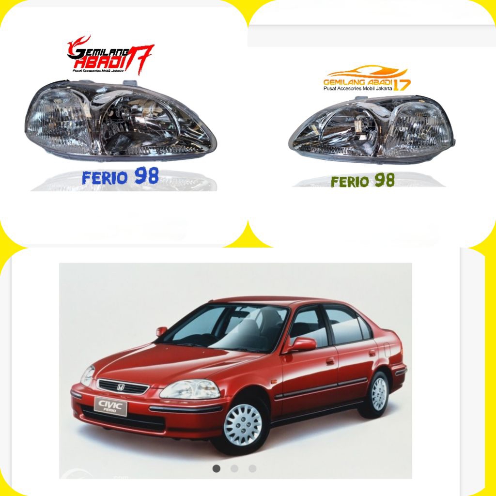 headlamp honda ferio civic 98 new baru