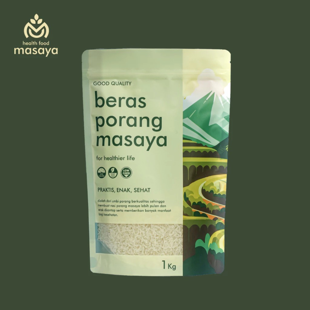 

Ready Masaya Beras Porang 1kg Konjac rice Beras shirataki Masaya - Mudah & Praktis