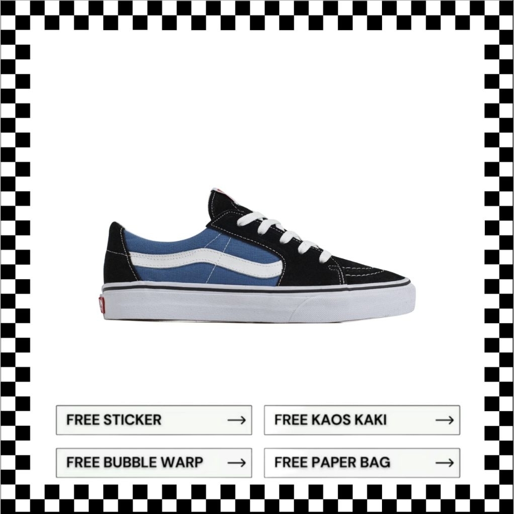 Sepatu Sk8 Low Navy 100% Original