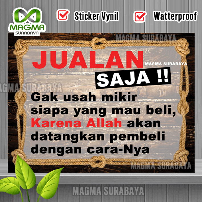 

Stiker JUALAN SAJA