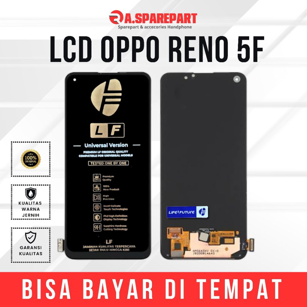 LCD ORIGINAL Oppo Reno 5F + Fingerprint Fullset Touchscreen LIFE FUTURE
