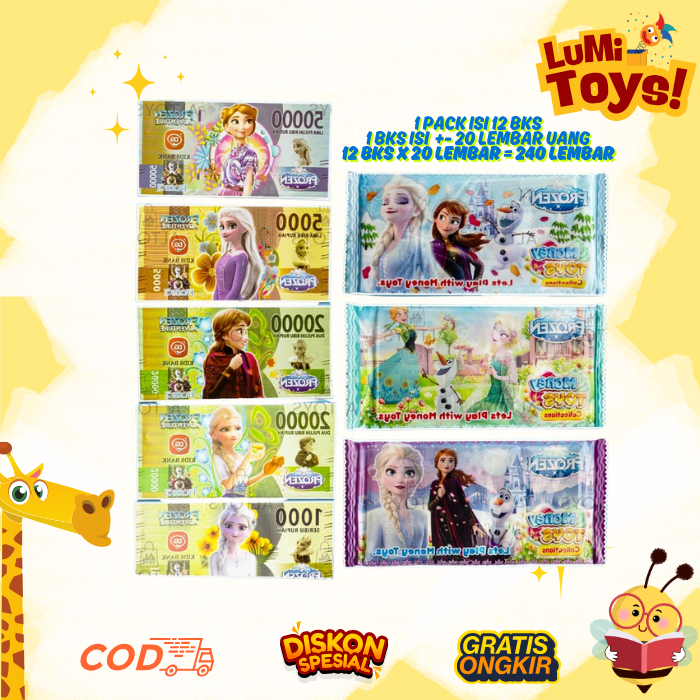 Uang Mainan Barbie Karakter Random isi 12bks