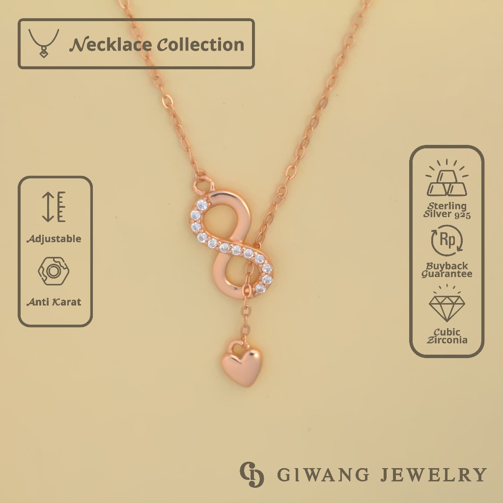 Giwang Jewelry - 'Infinity Love' Necklace Kalung Perak Sterling Silver 925