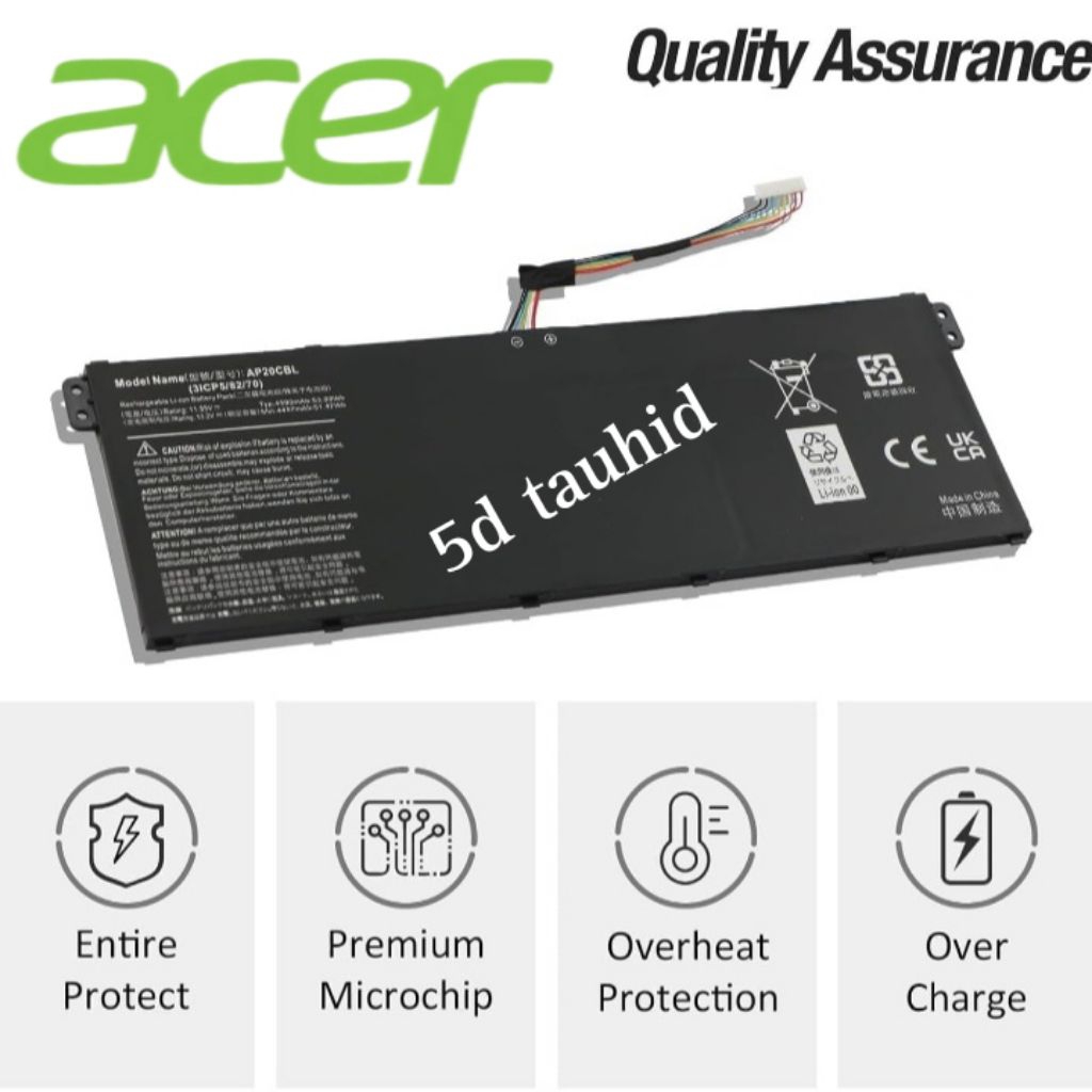 AP20CBL Laptop Battery Aspire 5 A515-45 A515-46 Aspire 7 A715-43G Swift 3 SF314-43 SF314-511 Vero AV