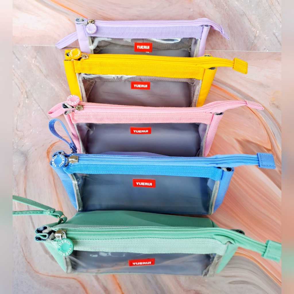 

Pencil Case Kotak Pensil transparant mika besar JUmbo
