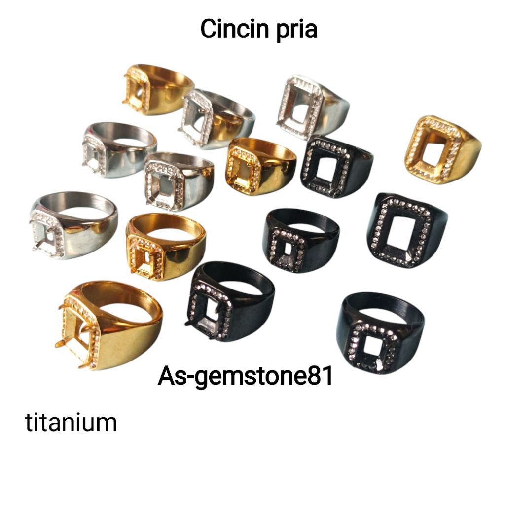 Emban Cincin Ring |Titanium|kotak fuel zirkon