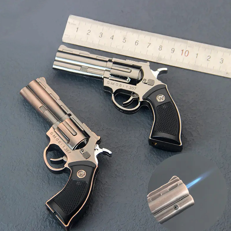 KOREK API GAS MODEL PISTOL WINDPROOF MINI GUN UNIK