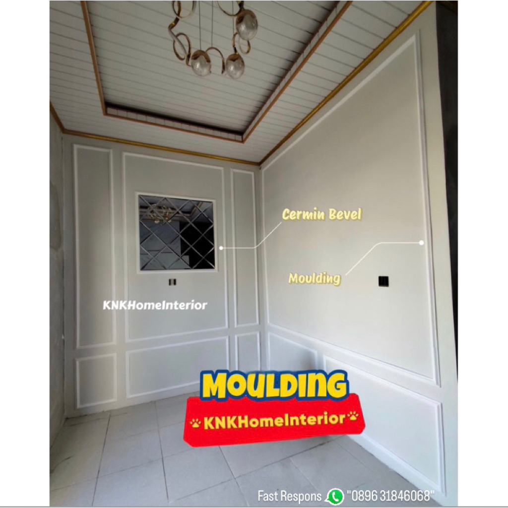 Jasa + Material Wall Moulding Gypsum (Min 100 meter)