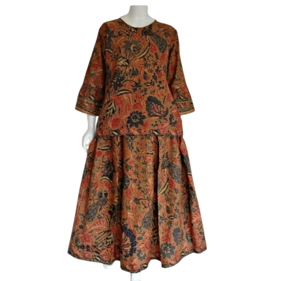 Setelan baju wanita rok & blus batik wanita kerja kantor insa kalimataya