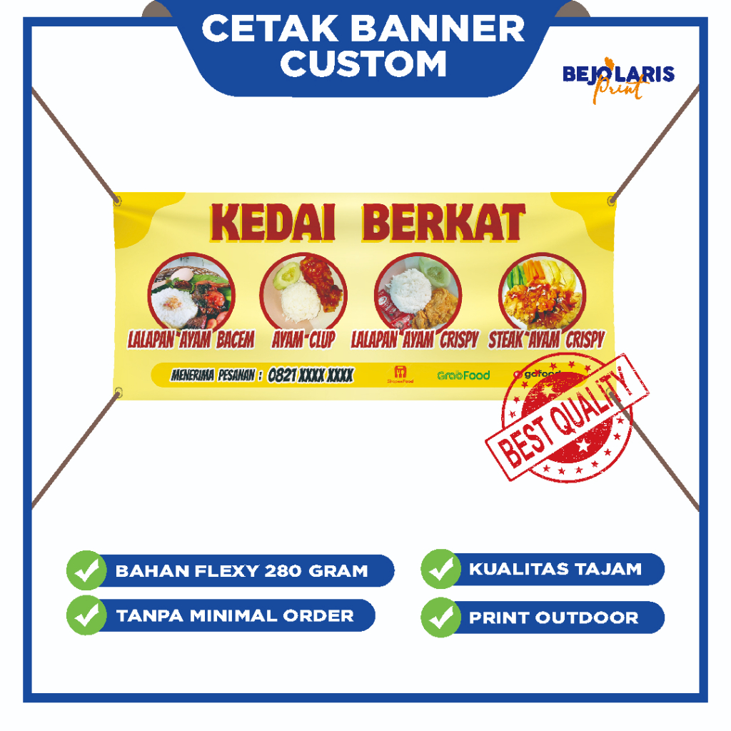 Banner Custom Cetak Banner Banner Jualan Banner Toko Spanduk Banner Custom Spanduk Custom