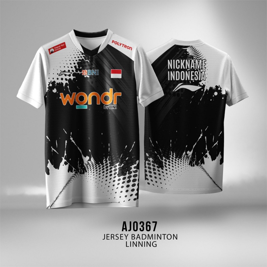 KAOS JERSEY BADMINTON LINNING INDONESIA