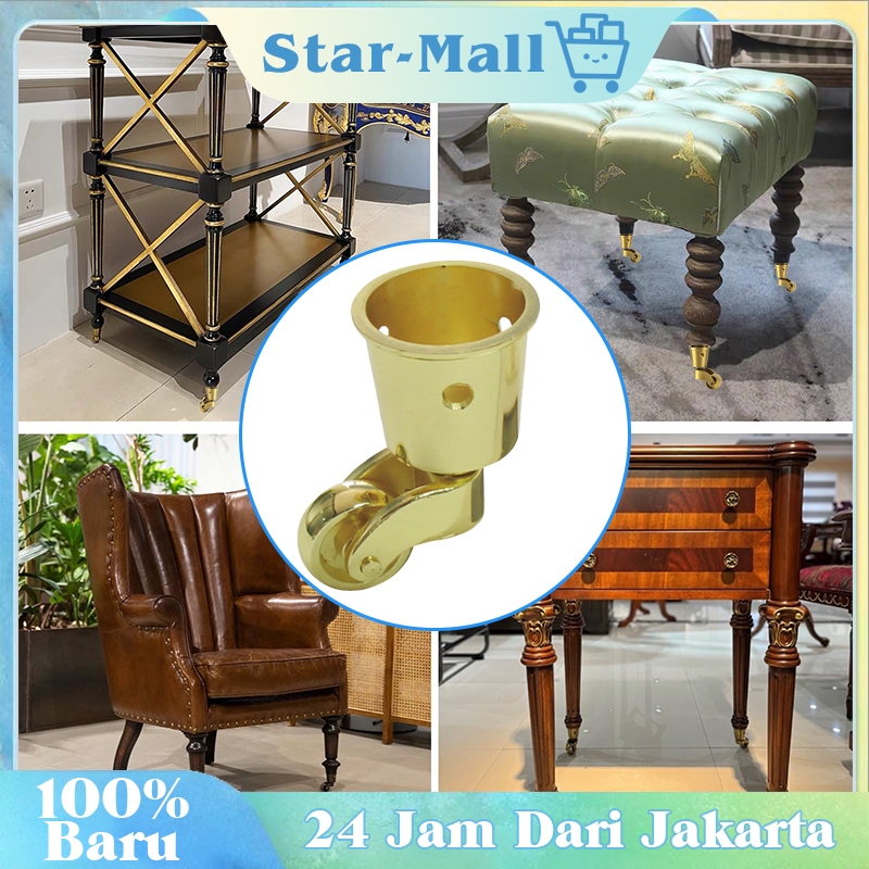 360° roda caster Rotasi / Roda Furniture Bisu / Roda Kursi Meja Kuningan