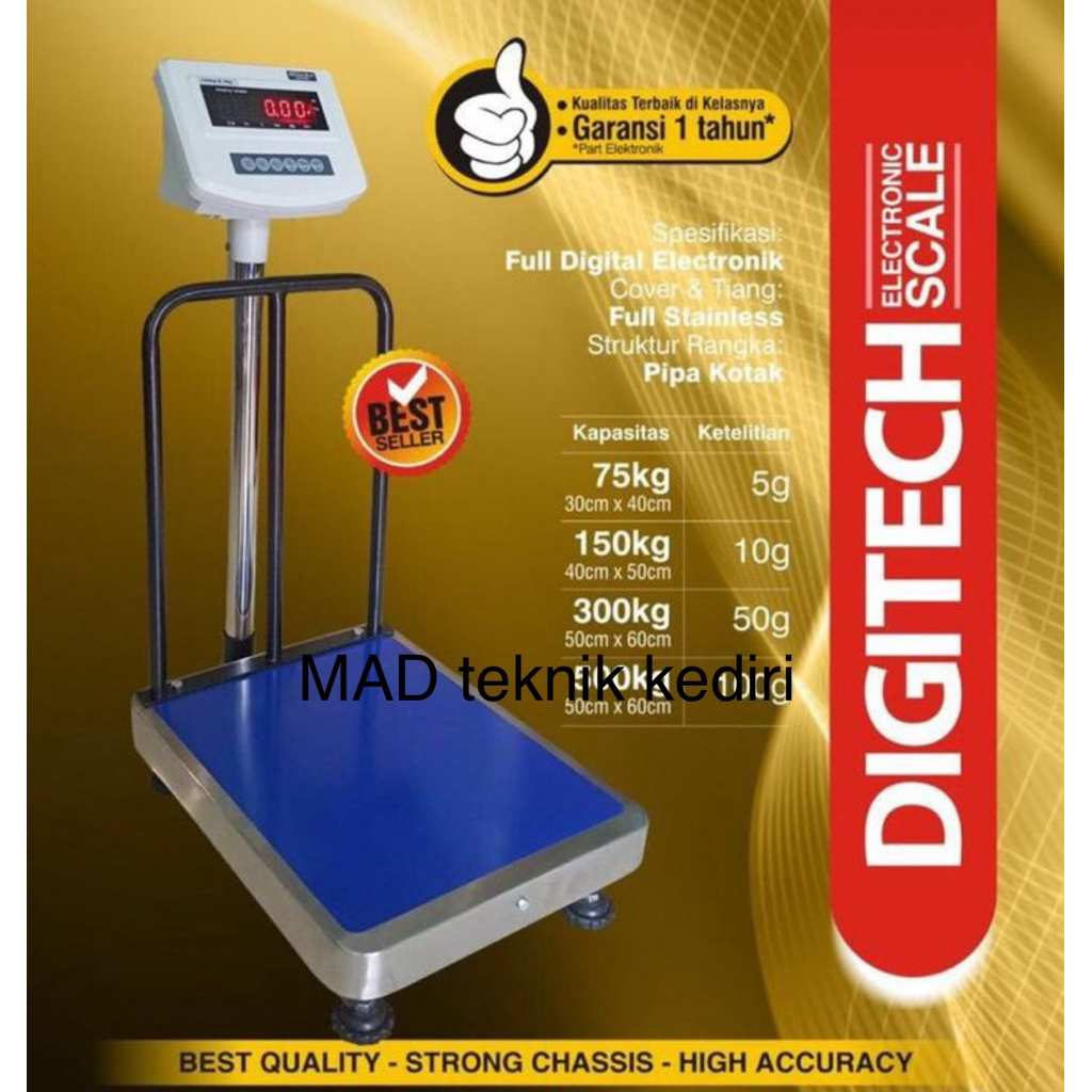 Timbangan Duduk digital 150 kg DIGITECH DB-1S asli original