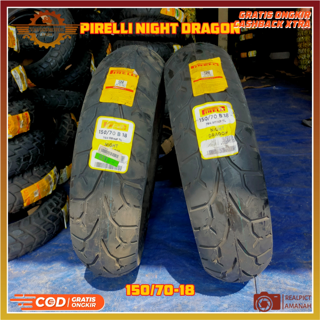 Promo Ban Pirelli 150/70-18 Tubeless Night Dragon 150 70 Ring 18 New Baru
