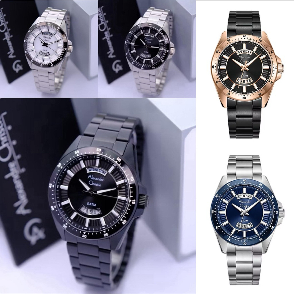 Jam Tangan Pria Alexandre Christie AC 6678 ME Original